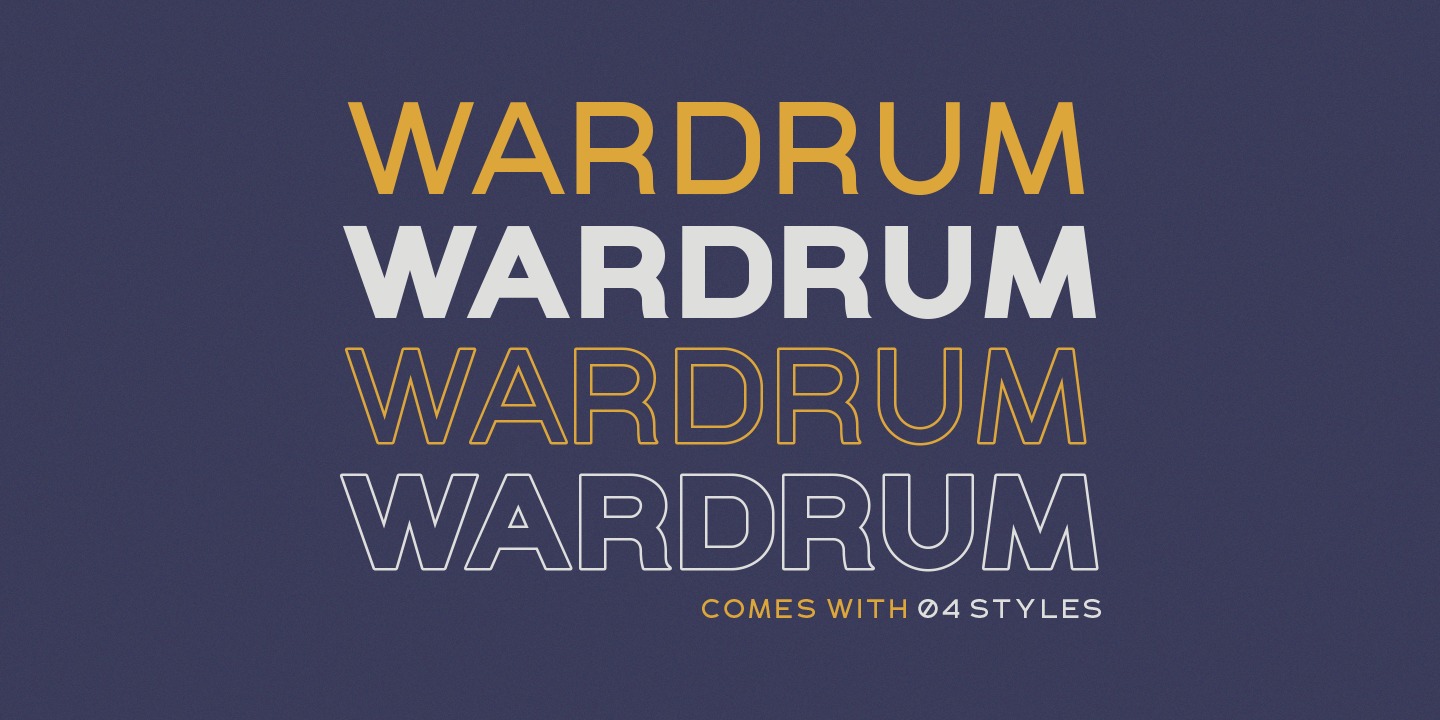 Przykład czcionki Wardrum Bold Outline